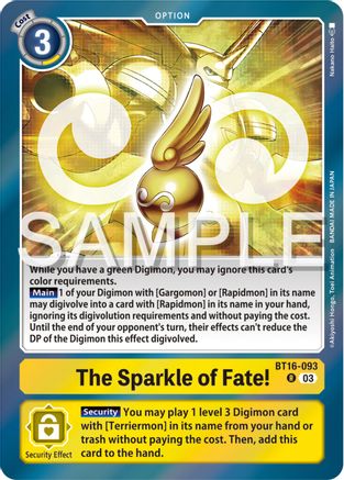 The Sparkle of Fate! (BT16-093) - Beginning Observer Foil