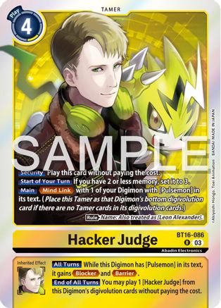 Hacker Judge (BT16-086) - Beginning Observer Foil