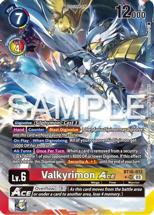 Valkyrimon ACE (Alternate Art) (BT16-013) - Beginning Observer Foil