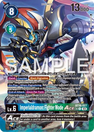 Imperialdramon: Fighter Mode ACE (Alternate Art) (BT16-027) - Beginning Observer Foil