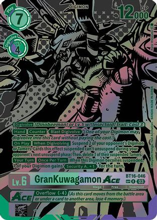 GranKuwagamon ACE (Textured) (BT16-046) - Beginning Observer Foil