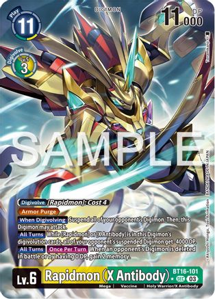 Rapidmon (X Antibody) (Alternate Art) (BT16-101) - Beginning Observer Foil