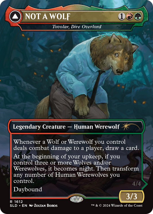 Tovolar, Dire Overlord // Tovolar, the Midnight Scourge (SLD-1612) - Secret Lair Drop (Borderless) Foil