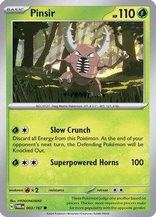 Pinsir - 003/167 3 - SV06 Twilight Masquerade Reverse Holofoil