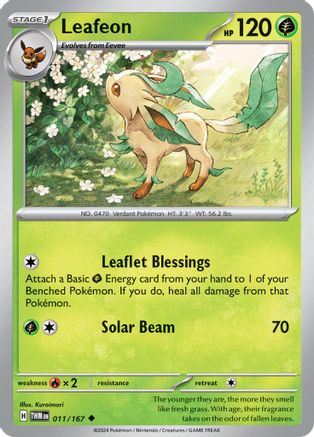 Leafeon 11 - SV06 Twilight Masquerade Reverse Holofoil