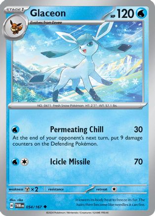 Glaceon 54 - SV06 Twilight Masquerade Reverse Holofoil