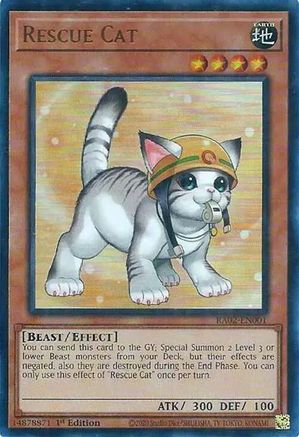 Rescue Cat (Alternate Art) (UR) (RA02-EN001) - 25th Anniversary Rarity Collection II 1st Edition