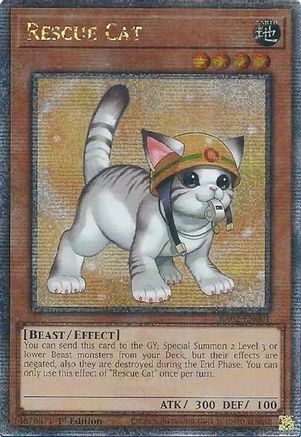Rescue Cat (Alternate Art) (Quarter Century Secret Rare) (RA02-EN001) - 25th Anniversary Rarity Collection II 1st Edition