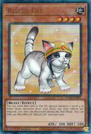 Rescue Cat (Alternate Art) (PUR) (RA02-EN001) - 25th Anniversary Rarity Collection II 1st Edition