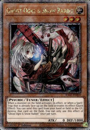 [Consignment] Ghost Ogre & Snow Rabbit (Alternate Art) (Quarter Century Secret Rare) (RA02-EN009) - 25th Anniversary Rarity Collection II 1st Edition