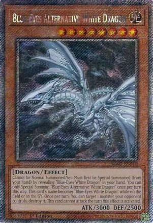 Blue-Eyes Alternative White Dragon (Platinum Secret Rare) (RA02-EN010) - 25th Anniversary Rarity Collection II 1st Edition