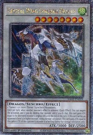 Crystal Wing Synchro Dragon (Platinum Secret Rare) (RA02-EN029) - 25th Anniversary Rarity Collection II 1st Edition