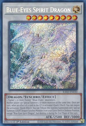 Blue-Eyes Spirit Dragon (Secret Rare) (RA02-EN030) - 25th Anniversary Rarity Collection II 1st Edition