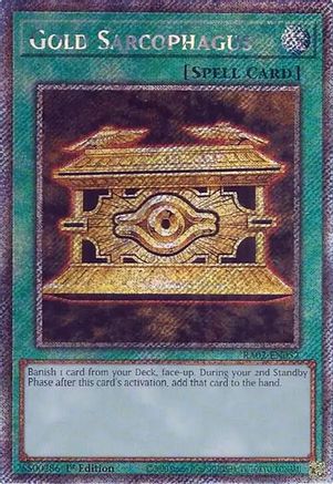 Gold Sarcophagus (Platinum Secret Rare) (RA02-EN052) - 25th Anniversary Rarity Collection II 1st Edition