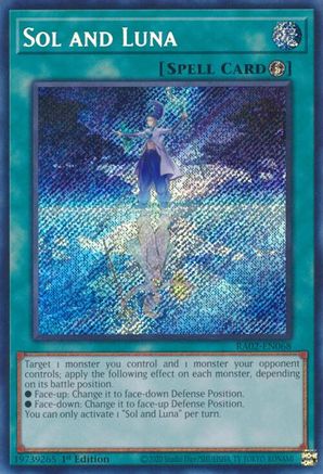 Sol and Luna (Secret Rare) (RA02-EN068) - 25th Anniversary Rarity Collection II 1st Edition