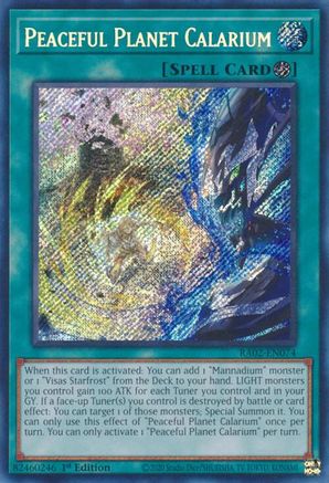 Peaceful Planet Calarium (Secret Rare) (RA02-EN074) - 25th Anniversary Rarity Collection II 1st Edition