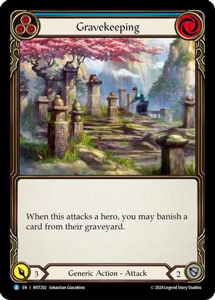 Gravekeeping (Blue) (MST202) - Part the Mistveil Rainbow Foil