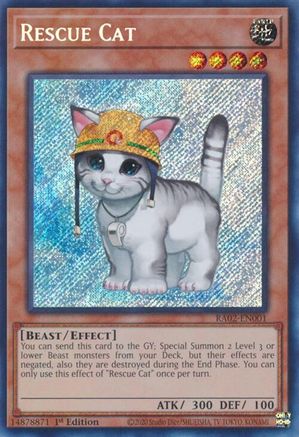 Rescue Cat (Secret Rare) (RA02-EN001) - 25th Anniversary Rarity Collection II 1st Edition