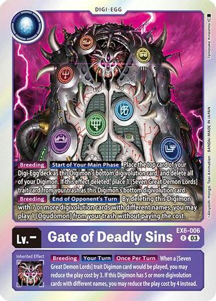 Gate of Deadly Sins (EX6-006) - Infernal Ascension Foil