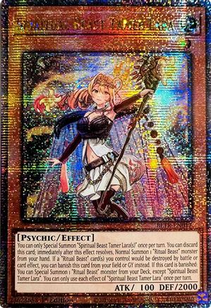 Spiritual Beast Tamer Lara (Quarter Century Secret Rare) (BLTR-EN017) - Battles of Legend: Terminal Revenge 1st Edition