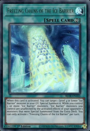 Freezing Chains of the Ice Barrier (BLTR-EN103) - Battles of Legend: Terminal Revenge 1st Edition