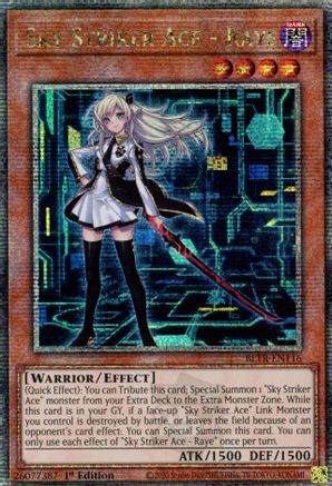 Sky Striker Ace - Raye (Alternate Art) (Quarter Century Secret Rare) (BLTR-EN116) - Battles of Legend: Terminal Revenge 1st Edition