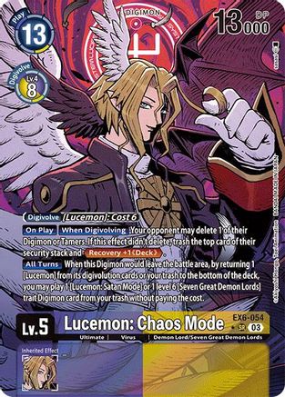 Lucemon: Chaos Mode (Alternate Art) (EX6-054) - Infernal Ascension Foil