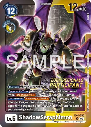 ShadowSeraphimon (2024 Regionals Participant) (EX4-050) - Alternative Being Booster Foil