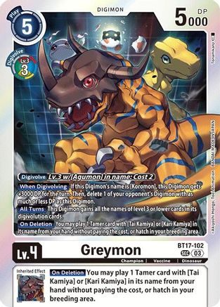 Greymon (BT17-102) - Secret Crisis Foil