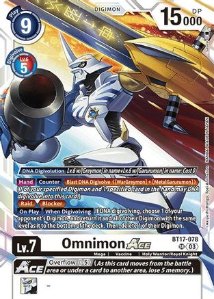 Omnimon ACE (BT17-078) - Secret Crisis Foil