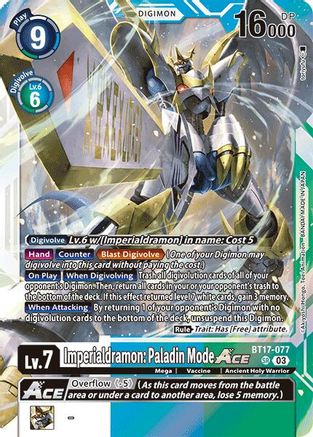 Imperialdramon: Paladin Mode ACE (BT17-077) - Secret Crisis Foil