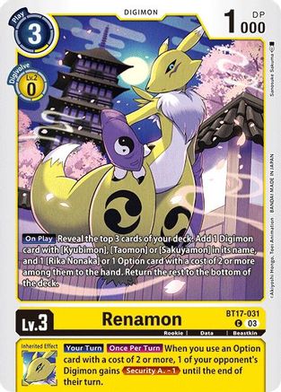 Renamon (BT17-031) - Secret Crisis