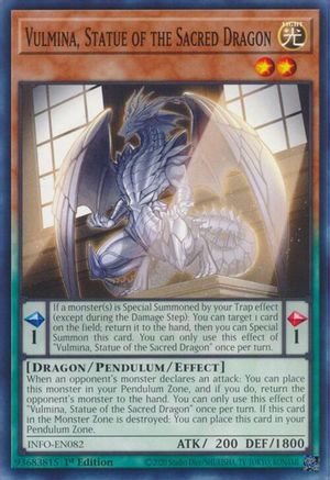 Vulmina, Statue of the Sacred Dragon (INFO-EN082) - The Infinite Forbidden 1st Edition