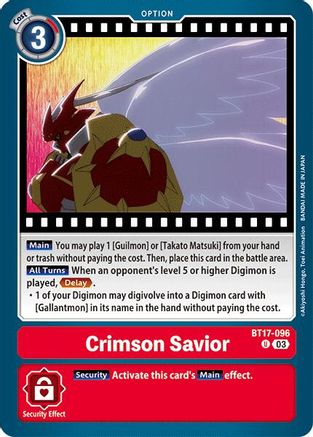 Crimson Savior (BT17-096) - Secret Crisis