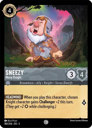 Sneezy - Noisy Knight (180/204) - Shimmering Skies Cold Foil