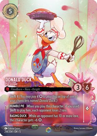 Donald Duck - Pie Slinger (Enchanted) (214/204) - Shimmering Skies Holofoil