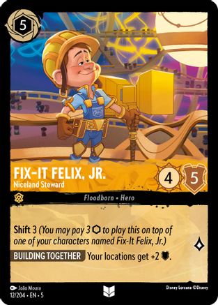 Fix-It Felix, Jr. - Niceland Steward (12/204) - Shimmering Skies Cold Foil