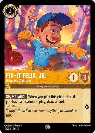 Fix-It Felix, Jr. - Delighted Sightseer (17/204) - Shimmering Skies Cold Foil