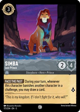 Simba - Lost Prince (173/204) - Shimmering Skies Cold Foil