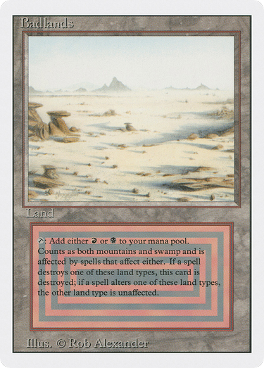 MTG Badlands 英語 3ED リバイズド デュアルランド　a Badlands (3ED-) - Revised Edition – Derpy Cards