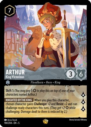 Arthur - King Victorious (194/204) - Shimmering Skies Cold Foil