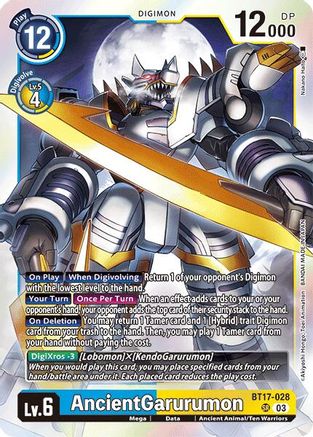 AncientGarurumon (BT17-028) - Secret Crisis Foil