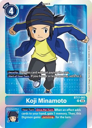 Koji Minamoto (BT17-083) - Secret Crisis Foil