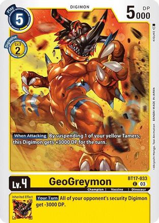 GeoGreymon (BT17-033) - Secret Crisis