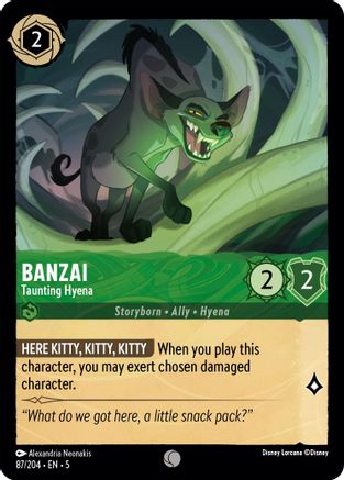 Banzai - Taunting Hyena (87/204) - Shimmering Skies Cold Foil