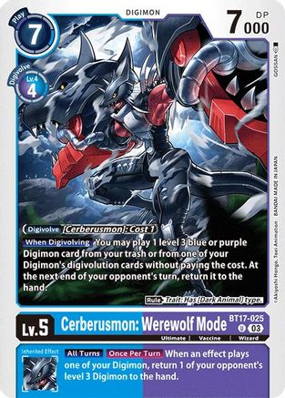 Cerberusmon: Werewolf Mode (BT17-025) - Secret Crisis