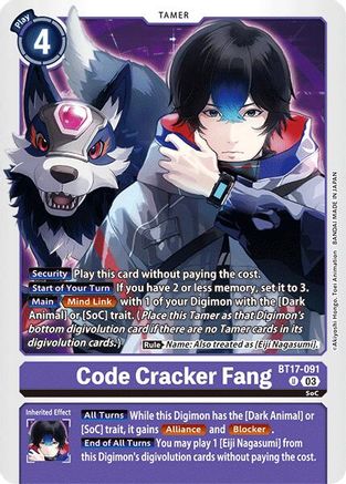 Code Cracker Fang (BT17-091) - Secret Crisis Foil