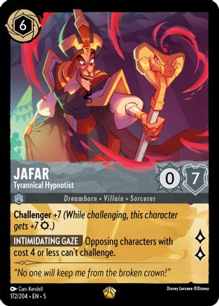 Jafar - Tyrannical Hypnotist (172/204) - Shimmering Skies Cold Foil