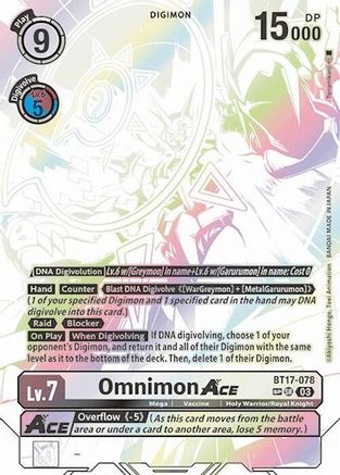 Omnimon ACE (Textured) (BT17-078) - Secret Crisis Foil