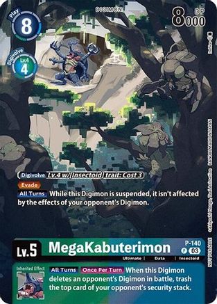 MegaKabuterimon (Update Pack 2024) (P-140) - Digimon Promotion Cards Foil